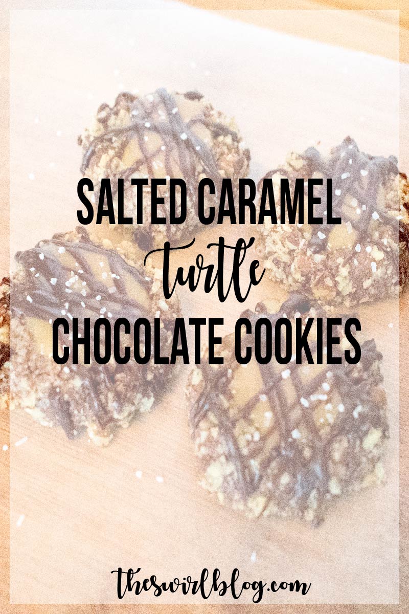 Salted Caramel Turtle Chocolate Cookies