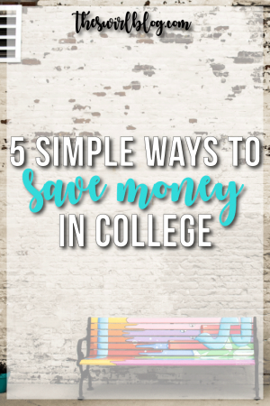 While I'm not going to show you how to *stop* spending money, there are little things you can do to save money in college. Let's start saving!
