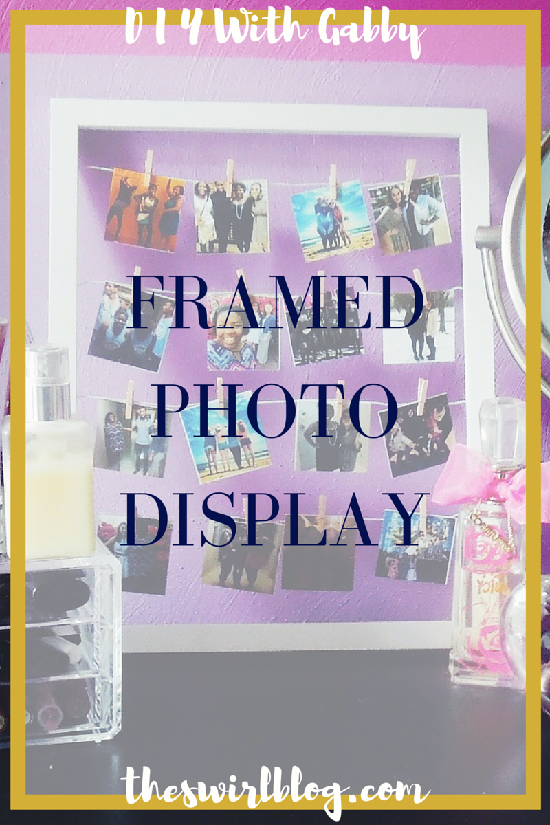 DIY Dorm Decor Day 1: Framed Photo Display