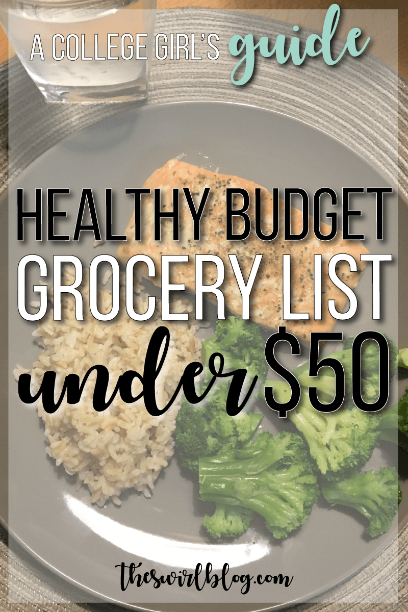 A College Girl’s Budget Friendly Healthy Grocery List + Printable!